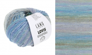 Lang Yarns Lovis - Pelote de 50 gr - Coloris 0009 Pastell/Turquoise/Lilas