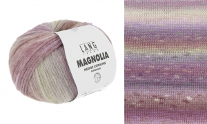 Lang Yarns Magnolia - Pelote de 100 gr - Coloris 0005 Fuchsia/Viola/Beige