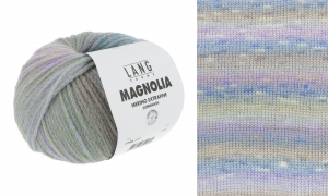 Lang Yarns Magnolia - Pelote de 100 gr - Coloris 0007 Bleu/Beige/Lilas