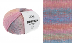 Lang Yarns Magnolia - Pelote de 100 gr - Coloris 0014 Rose/Orange/Bleu