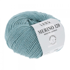 Lang Yarns Merino 120 - Pelote de 50 gr - Coloris 0372 Aqua Mélangé