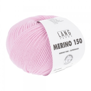 Lang Yarns Merino 150 - Pelote de 50 gr - Coloris 0009 Rose