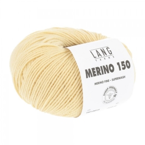 Lang Yarns Merino 150 - Pelote de 50 gr - Coloris 0013 Jaune