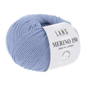 Lang Yarns Merino 150 - Pelote de 50 gr - Coloris 0033 Jeans Clair