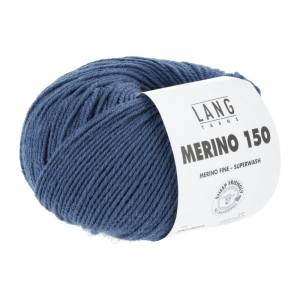 Lang Yarns Merino 150 - Pelote de 50 gr - Coloris 0034 Jeans