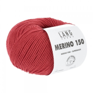 Lang Yarns Merino 150 - Pelote de 50 gr - Coloris 0060 Rouge Feu