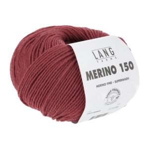 Lang Yarns Merino 150 - Pelote de 50 gr - Coloris 0062 Chianti