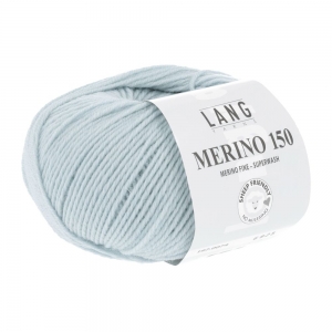 Lang Yarns Merino 150 - Pelote de 50 gr - Coloris 0074 Bleu Ciel