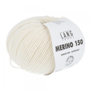 Lang Yarns Merino 150 - Pelote de 50 gr - Coloris 0094 Écru