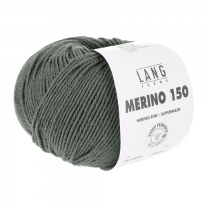 Lang Yarns Merino 150 - Pelote de 50 gr - Coloris 0098 Olive