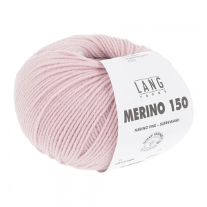 Lang Yarns Merino 150 - Pelote de 50 gr - Coloris 0109 Rose Clair