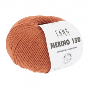 Lang Yarns Merino 150 - Pelote de 50 gr - Coloris 0159 Mandarine