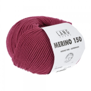 Lang Yarns Merino 150 - Pelote de 50 gr - Coloris 0162 Vineux