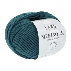 Lang Yarns Merino 150 - Pelote de 50 gr - Coloris 0188 Pétrole Foncé