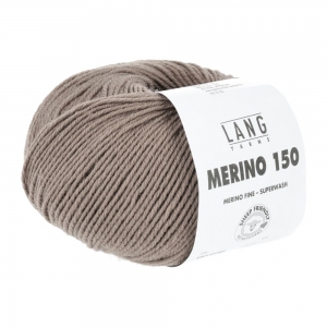 Lang Yarns Merino 150 - Pelote de 50 gr - Coloris 0196 Marron Clair