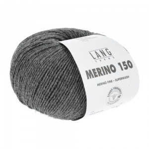 Lang Yarns Merino 150 - Pelote de 50 gr - Coloris 0270 Gris Foncé Mélangé