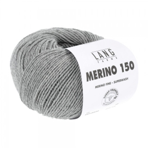 Lang Yarns Merino 150 - Pelote de 50 gr - Coloris 0324 Gris Mélangé