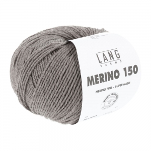 Lang Yarns Merino 150 - Pelote de 50 gr - Coloris 0326 Beige Foncé Mélangé