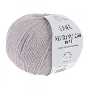 Lang Yarns Merino 200 Bébé - Pelote de 50 gr - Coloris 0346 Lilas Clair