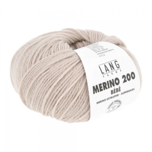 Lang Yarns Merino 200 Bebe - Pelote de 50 gr - Coloris 0426 Sable