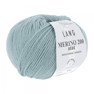 Lang Yarns Merino 200 Bébé - Pelote de 50 gr - Coloris 0472 Menthe Foncé