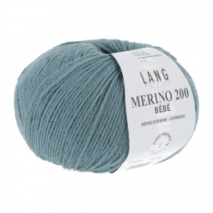 Lang Yarns Merino 200 Bébé - Pelote de 50 gr - Coloris 0474 Atlantique