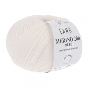 Lang Yarns Merino 200 Bébé - Pelote de 50 gr - Coloris 0519 Rose Bébé