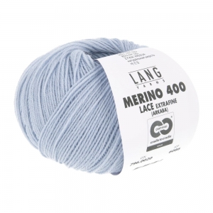 Lang Yarns Merino 400 Lace - Pelote de 25 gr - Coloris 0020 Bleu Baby