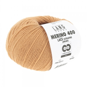 Lang Yarns Merino 400 Lace - Pelote de 25 gr - Coloris 0311 Ocre