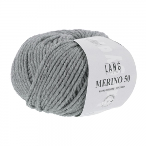 Lang Yarns Merino 50 - Pelote de 100 gr  - Coloris 0003 Gris Clair Mélangé