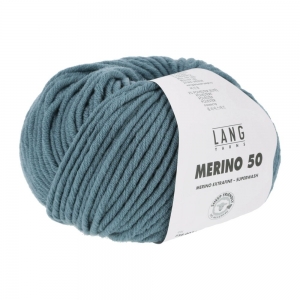 Lang Yarns Merino 50 - Pelote de 100 gr  - Coloris 0074 Atlantique