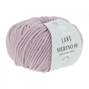 Lang Yarns Merino 50 - Pelote de 100 gr  - Coloris 0109 Rose