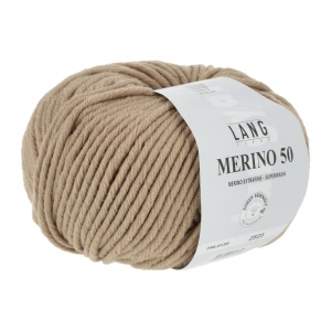 Lang Yarns Merino 50 - Pelote de 100 gr  - Coloris 0139 Camel