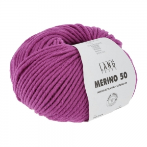 Lang Yarns Merino 50 - Pelote de 100 gr  - Coloris 0265 Oeillet