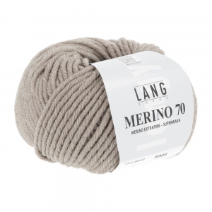 Lang Yarns Merino 70 - Pelote de 50 gr - Coloris 0022 Beige Mélangé