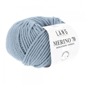 Lang Yarns Merino 70 - Pelote de 50 gr - Coloris 0033 Jeans Clair