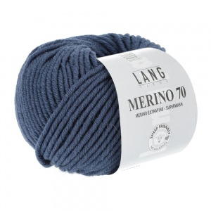 Lang Yarns Merino 70 - Pelote de 50 gr - Coloris 0034 Jeans