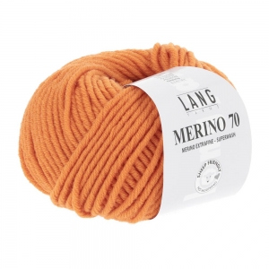 Lang Yarns Merino 70 - Pelote de 50 gr - Coloris 0059 Orange