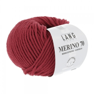 Lang Yarns Merino 70 - Pelote de 50 gr - Coloris 0061 Chianti