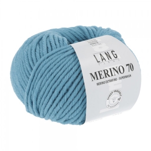 Lang Yarns Merino 70 - Pelote de 50 gr - Coloris 0078 Turquoise