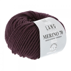 Lang Yarns Merino 70 - Pelote de 50 gr - Coloris 0080 Vino