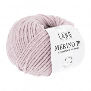 Lang Yarns Merino 70 - Pelote de 50 gr - Coloris 0109 Rose