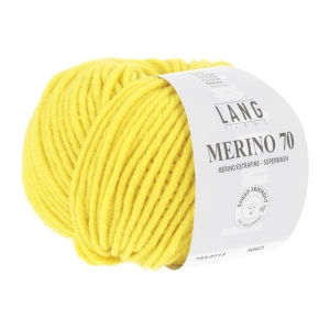 Lang Yarns Merino 70 - Pelote de 50 gr - Coloris 0113 Jaune