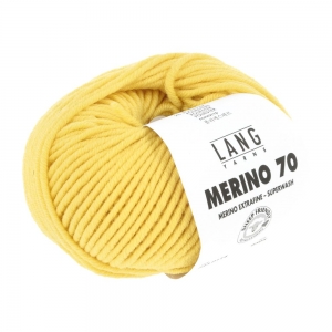 Lang Yarns Merino 70 - Pelote de 50 gr - Coloris 0114 Citron