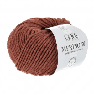 Lang Yarns Merino 70 - Pelote de 50 gr - Coloris 0115 Cognac