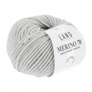 Lang Yarns Merino 70 - Pelote de 50 gr - Coloris 0123 Gris Clair