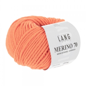 Lang Yarns Merino 70 - Pelote de 50 gr - Coloris 0159 Orange Neon