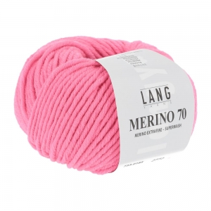 Lang Yarns Merino 70 - Pelote de 50 gr - Coloris 0185 Pink Neon