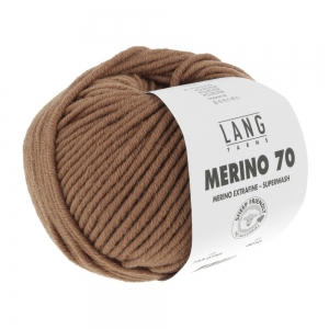 Lang Yarns Merino 70 - Pelote de 50 gr - Coloris 0195 Marron