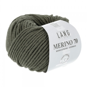 Lang Yarns Merino 70 - Pelote de 50 gr - Coloris 0198 Olive